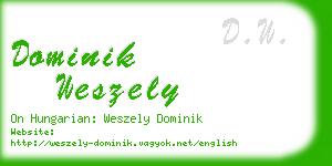 dominik weszely business card